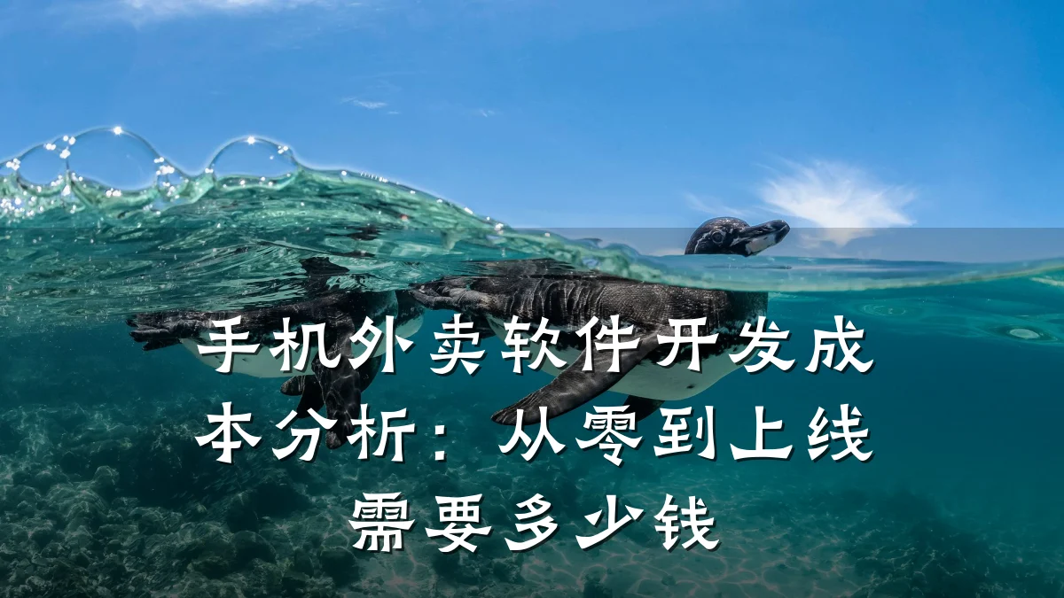 手机外卖软件开发成本分析:从零到上线需要多少钱