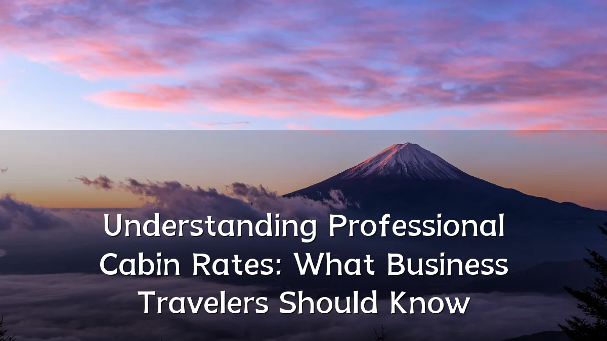 Understanding Professional Cabin Rates: What Business Travelers Should Know